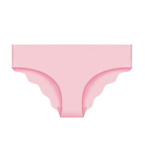 Rohuuque Women's Bikini Bottom Curvy Low Rise Comfort Panties Ice Silk Breathable Cheeky Underwear Solid Color Swimsuit Bottom Pink