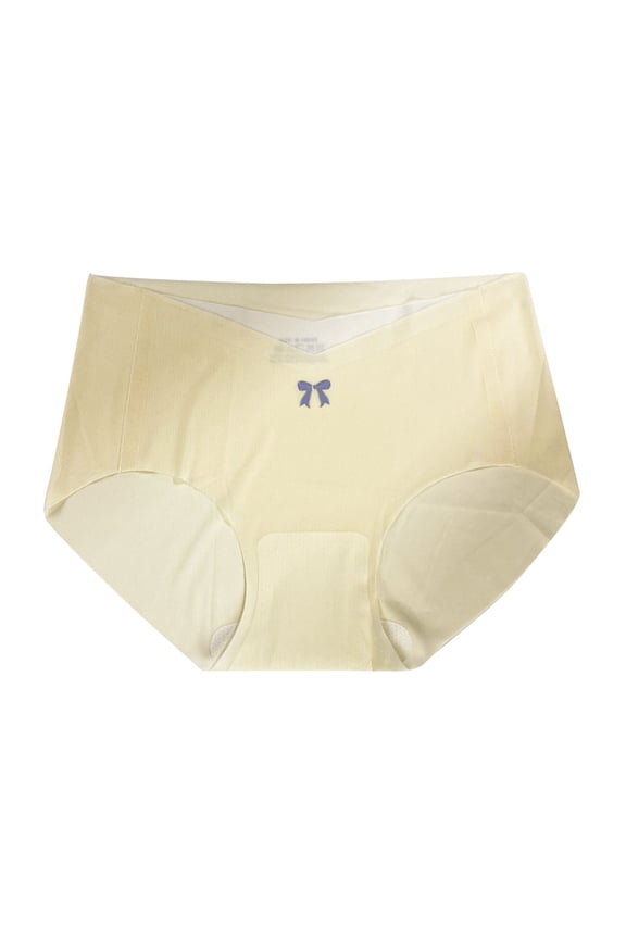 Rohuuque Women's Bikini Bottom Invisibles Ice Silk Panties Low Rise No Show Soft Breathable Underwear for Sport Running Casual Beige