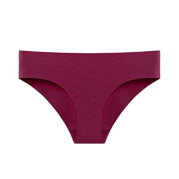 Rohuuque Women's Bikini Bottom Solid Color Pants Low Waist Comfortable Breathable Panties No Show Underwear Cheeky Briefs Hot Pink