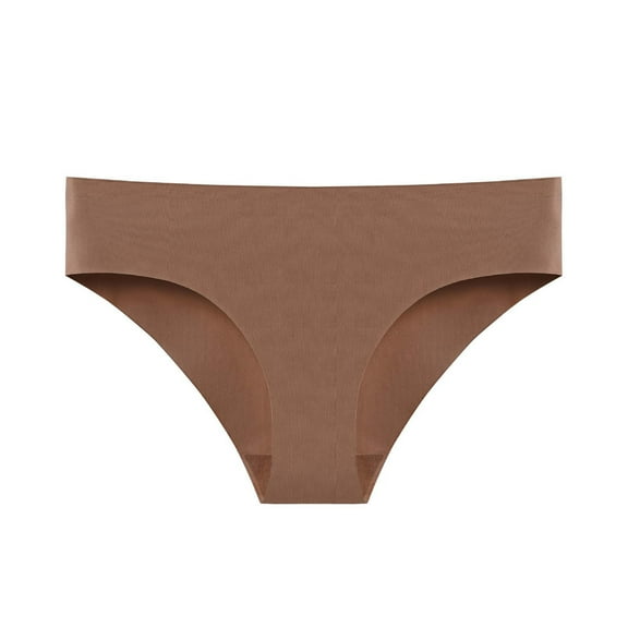 Rohuuque Women's Bikini Bottom Solid Color Pants Low Waist Comfortable Breathable Panties No Show Underwear Cheeky Briefs Khaki