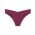 thumbnail image 1 of Rohuuque Women's Bikini Bottom Solid Low Rise Comfort Panties Breathable No Show Underwear Fashion Cheeky Briefs Hot Pink, 1 of 2
