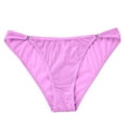 thumbnail image 1 of Rohuuque Women's Bikini Bottom Ultra Sheer Mesh Panties Breathable No Show Underwear String Bikini Underwear for Women Purple, 1 of 5