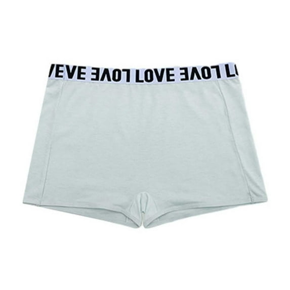 Rohuuque Women's Boyshorts Panties Letter Trim Abdomen Mid-rise Waist Butt Lifting Comfortable Body Breathable Underwear Briefs Green