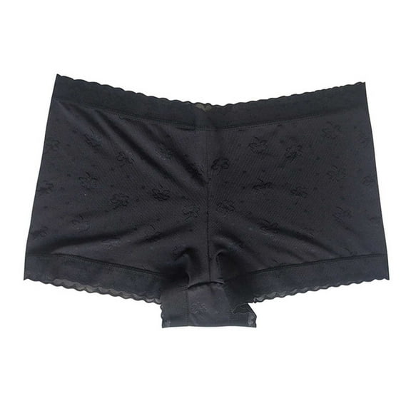 Rohuuque Women's Boyshorts Panties Wrinkle Resistant Boxer Shorts Breathable Cooling Mid Rise Lightweight Comfort Underwear Black