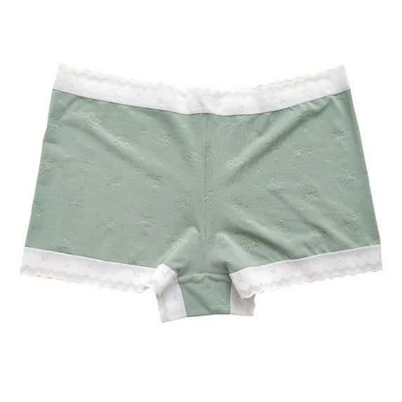 Rohuuque Women's Boyshorts Panties Wrinkle Resistant Boxer Shorts Breathable Cooling Mid Rise Lightweight Comfort Underwear Green