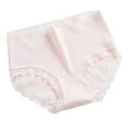 thumbnail image 1 of Rohuuque Women's Cotton Underwear Lace Trim Hipster Panties Soft Moisture Wicking Bikini Briefs Comfort Underwear Pink, 1 of 4