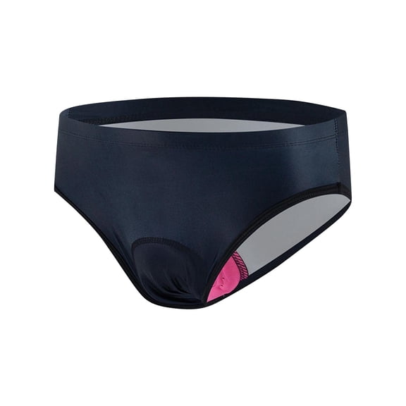 Rohuuque Women's Cycling Underwear with Padding Moisture Wicking Breathable Shock Absorption Panties for Bicycle Riding Dark Blue
