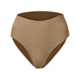 thumbnail image 1 of Rohuuque Women's Invisibles Cheeky Bikini No Show Panties Mid Rise Breathable Briefs Soft Ladies Invisible Underwear Brown, 1 of 3