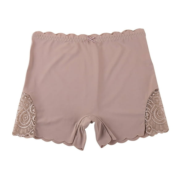 ZQUUVOU Women's Lace Boyshorts Panties Invisibles Mid Rise Waist Anti Chafing Underwear Smooth Workout Shorts Shapewear Panties Rose Gold