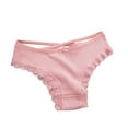 thumbnail image 1 of ZQUUVOU Women's Lace Cotton Panties Abdomen Low-rise Waist Hip Lift Comfortable Body Breathable Underwear Briefs Pink, 1 of 3