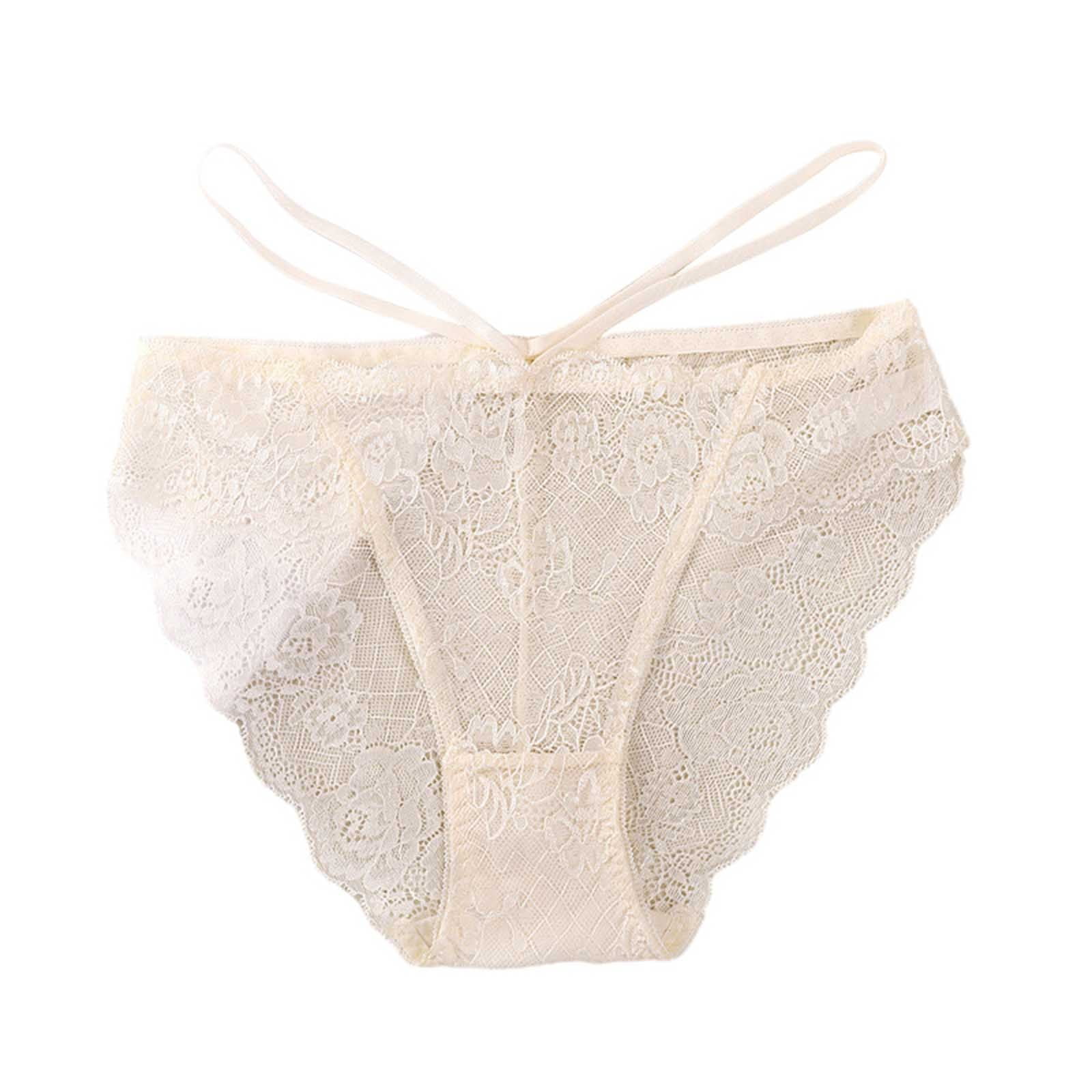 Rohuuque Women's Lace Cotton Panties Cheeky Panties Low Rise Breathable ...