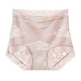 thumbnail image 1 of ZQUUVOU Women's Lace Panties Full Coverage Mid High Waist Briefs Tummy Control Lace Panties Breathable No Visible Lines Pink, 1 of 4