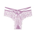 thumbnail image 1 of ZQUUVOU Women's Lace Thongs Low Rise Sheer Jacquard Lace Panties Comfort No Show Underwears Draestring Thongs Pink, 1 of 4