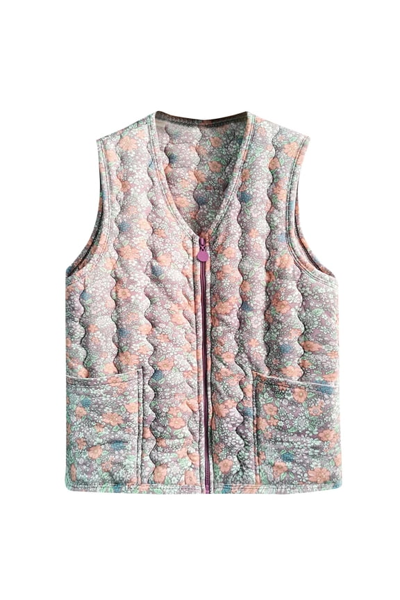 Rohuuque Women's Sleeveless Quilted Vest Jacket with Zip Front Hooded Cute Lightweight Padded Insulated Vest with Pockets Olive Green