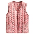thumbnail image 1 of Rohuuque Women's Sleeveless Quilted Vest Jacket with Zip Front Hooded Cute Lightweight Padded Insulated Vest with Pockets Pink, 1 of 4