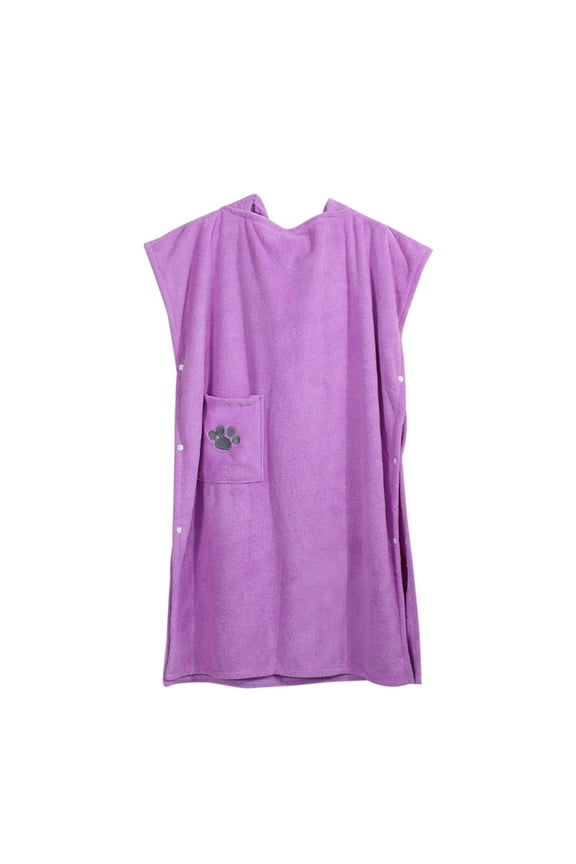Rohuuque Women's Snap Robes Sleeveless Housecoat Lightweight Bathrobes Plush Fleece Robe Casual Nightgown with Pockets Purple