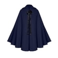 thumbnail image 1 of Rohuuque Women's and Men's Black Cloak with Hood Mid Length Medieval Cape Gothic Style Cloak Ribbon Closure Cape for Renaissance Blue, 1 of 4