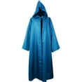 thumbnail image 1 of ZQUUVOU Women's and Men's Hooded Cloak Long Open Front Medieval Cape Gothic Cloak Renaissance Fair Historical Reenactment Wear Blue, 1 of 3