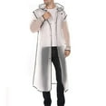 thumbnail image 1 of Rohuuque Women's and Men's Rain Poncho Long Sleeve Hooded Raincoat Casual Windbreaker Jacket Water Resistant Lightweight Outerwear White, 1 of 5