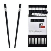 Rohy Silver Fiberglass Dishwasher Durable Non-Slip Safe Asian Chopsticks 10 Pairs