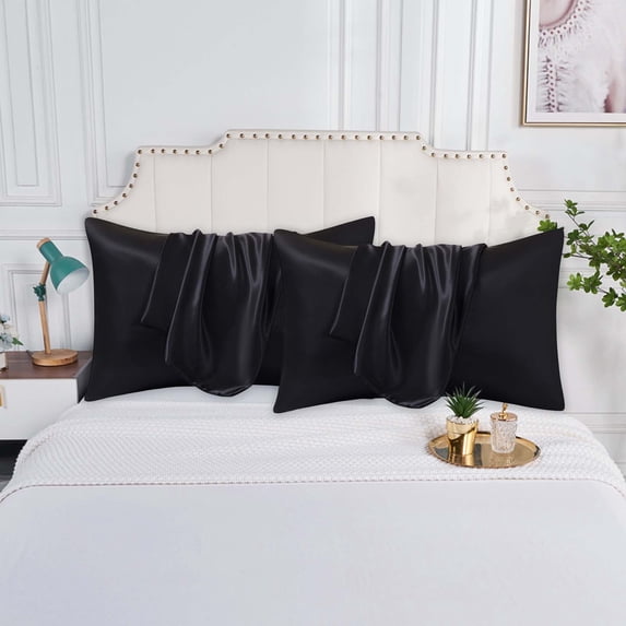 Roiihwy 2Pcs Beding Pillow Protectors, Super Soft Pillow Cases Queen Size Set of 2, Similar to Silk Pillow Covers for Sleeping, Gifts for Women Men