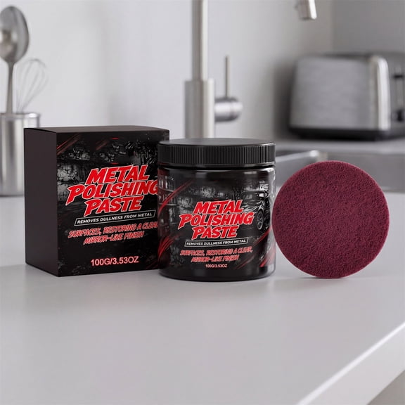 Roiihwy All-Purpose Metal Polishing Paste, Black Heavy Duty Rust Remover and Cleaner for Stove Oven Pans Cookware Sink