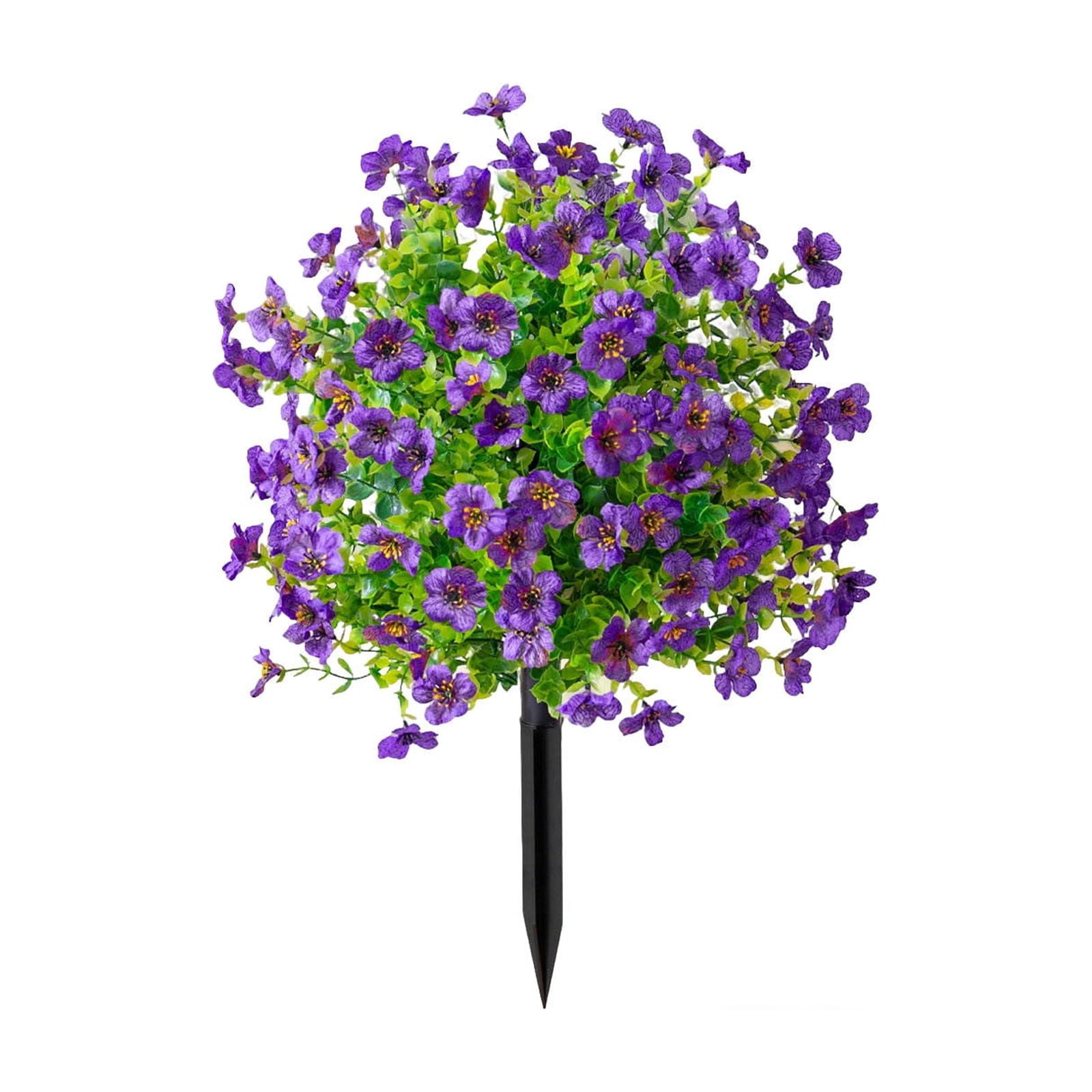 Roiihwy Artificial Flowers with Spikes for Outdoor, Faux Greenery Shrubs, Realistic Fake Bushes Plants for Garden, Yard, Front Porch, Patio Decor