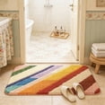 thumbnail image 1 of Roiihwy Bath Mat, Ultra Absorbent Quick Dry Bathroom Floor Mats-Rubber Non-Slip Thin Bathroom Rug Fit Under Door, Faux Suede Surface Shower Rug for Bathtub, Sink, Shower Room, 1 of 6