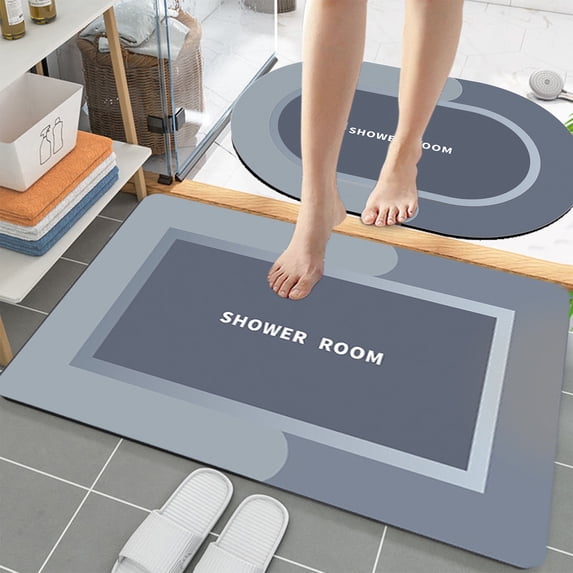 Roiihwy Bathroom Rugs Sets 2 Piece, Bath Mats Non Slip Washable, Absorbent Bath Rug for Tub, Shower and Toilet, Bath Mat Set (Blue, 16" x 24")