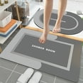 thumbnail image 1 of Roiihwy Bathroom Rugs Sets 2 Piece, Bath Mats Non Slip Washable, Absorbent Bath Rug for Tub, Shower and Toilet, Bath Mat Set (Gray, 16" x 24"), 1 of 8