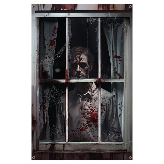 Roiihwy Blackout Curtains Halloween Horror Curtain Background Cloth Festivalparty Celebration Hanging Cloth