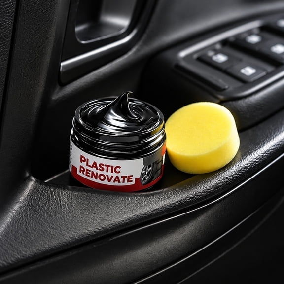 Roiihwy Car Interior Polishing And Refurbishing Paste For Leather Seats, Anti Aging Repair Wax, 1oz Black