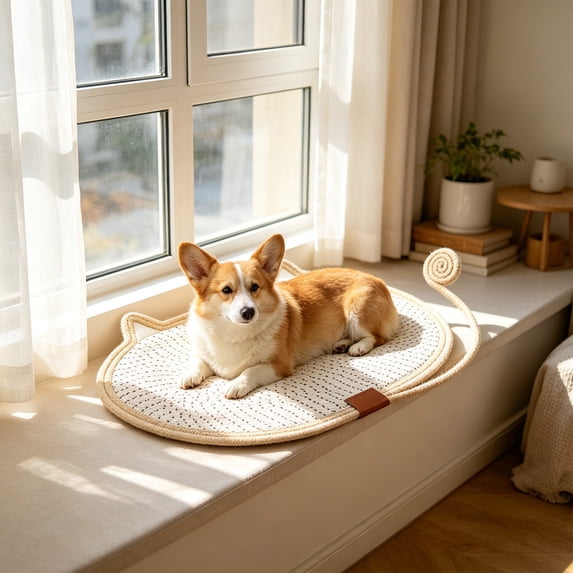 Roiihwy Cat Scratcher Mat, Cat Scratch Pad, Horizontal Cat Scratching Pad Rug for Indoor Cats, Protect Couch & Carpets