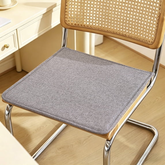 Roiihwy Chair Cushions for Desk Chair 1 Pcs, Summer Kitchen Chair Cushions with Ties, Indoor Non-Slip Dining Chair Seat Cushion for Dorm Home Rv, Gray
