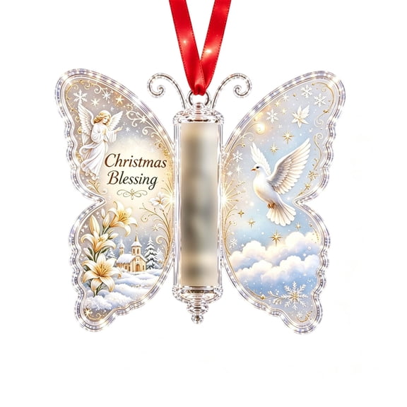 Roiihwy Christmas Butterfly Money Holders Ornaments for Cash - Acrylic Christmas Tree Holiday Wallets Decorations, Unique Gifts for Christmas, Perfect for Stocking Stuffers Giving