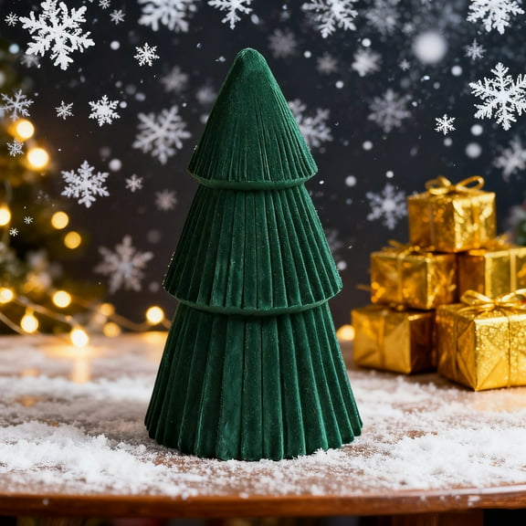 Roiihwy Christmas Decorations Sprayed Resin Christmas Tree Set For Desktop Fireplace And Holiday Decor, Green