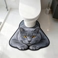 thumbnail image 1 of Roiihwy Cute Animals Toilet Rugs U Shaped Non Slip Bath Mats, 20x16 Inch Soft Absorbent Plant Bathroom Rugs, Contour Bath Rugs for Toilet Base Bathroom Shower Floor, 1 of 6