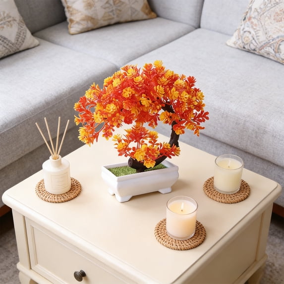 Roiihwy Decorative Artificial Bonsai Tree, Artificial plants Indoor with Flower, Fake Tree for Centerpiece Table Coffee Table Dining Room Office Kitchen Decorations