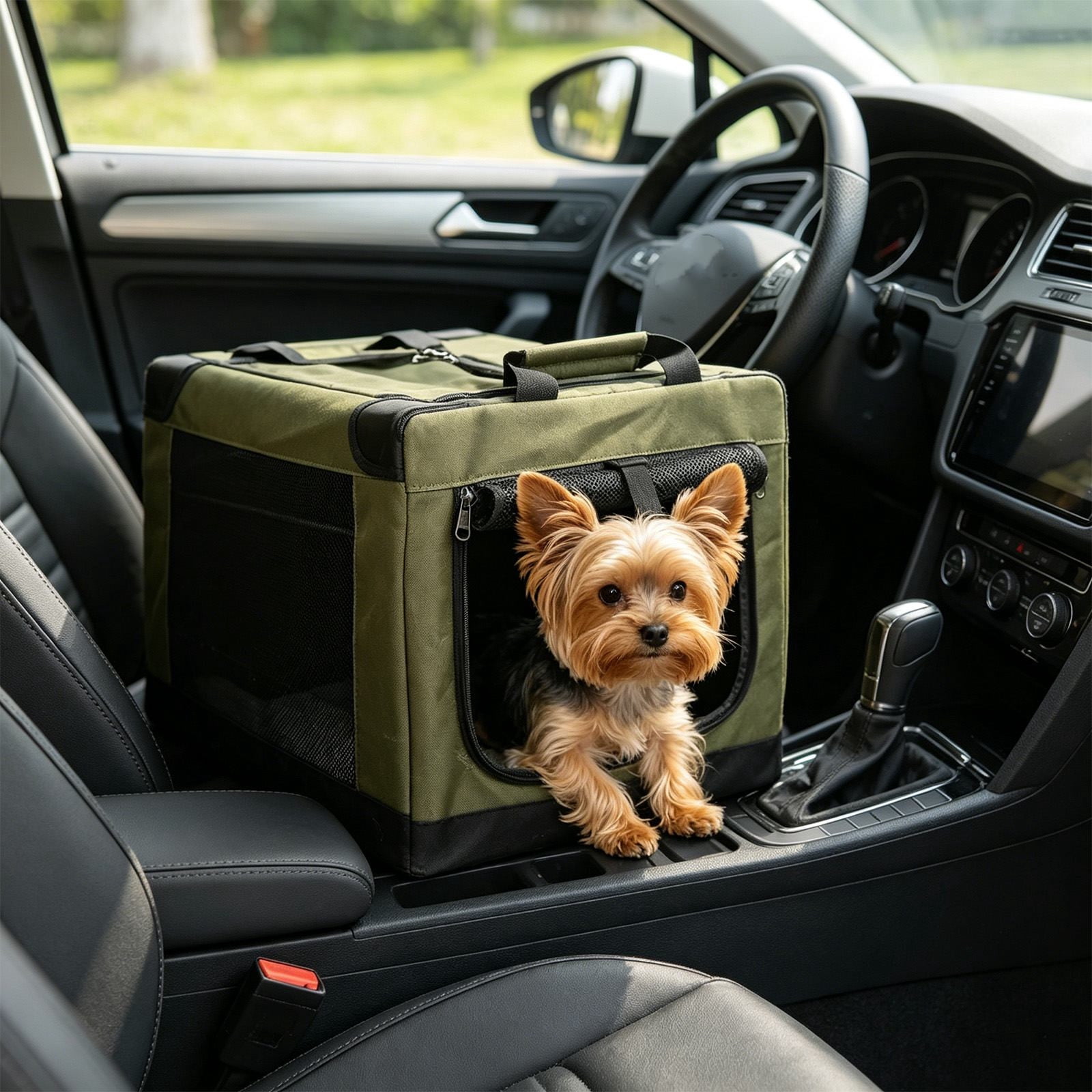 Roiihwy Dog Kennels and Crates for Medium Dogs, Portable Pop Up Indoor Pet Cage with Sturdy Wire Frame, Collapsible Travel Crate Soft Sided Cat Bag Escape Proof