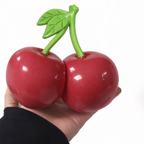 Roiihwy Giant Cherry Squish Toys, Slow Rebound Squeeze Stress Balls, Red, 6.3", Stress Relief Sensory Toys(Foam)