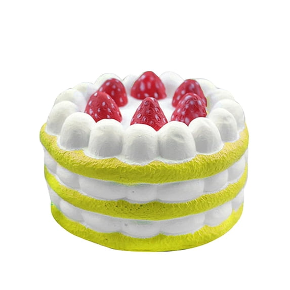 Roiihwy Ice Cream Squish Toys, Slow Rebound Squeeze Stress Balls Toys, Yellow+Cream, 5.12", Stress Relief Sensory Toys
