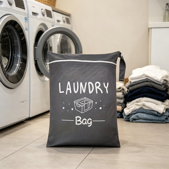 Roiihwy Large Travel Laundry Bags, Laundry Baske Hamper with Handle, Dry Bags Waterproof for Swimming Pool, Bathing Suit, Gym Clothes Laundry(19x15in)