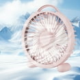 thumbnail image 1 of Roiihwy Portable Fan, Camping Fan, Rechargeable Battery Powered, LED Light & Hanging Ear, for Tent Rv Bed, Pink, 1 of 6