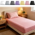 thumbnail image 1 of Roiihwy Single Fitted Sheet, 39.4 x 78.7 Inch Pink Cot Sheets, Ultra Soft and Breathable Microfiber Bed Cover Snug Fit for Narrow Twin/RV Bunk/Camper Bunk/Guest Beds/Trifold Mattress, 1 of 8