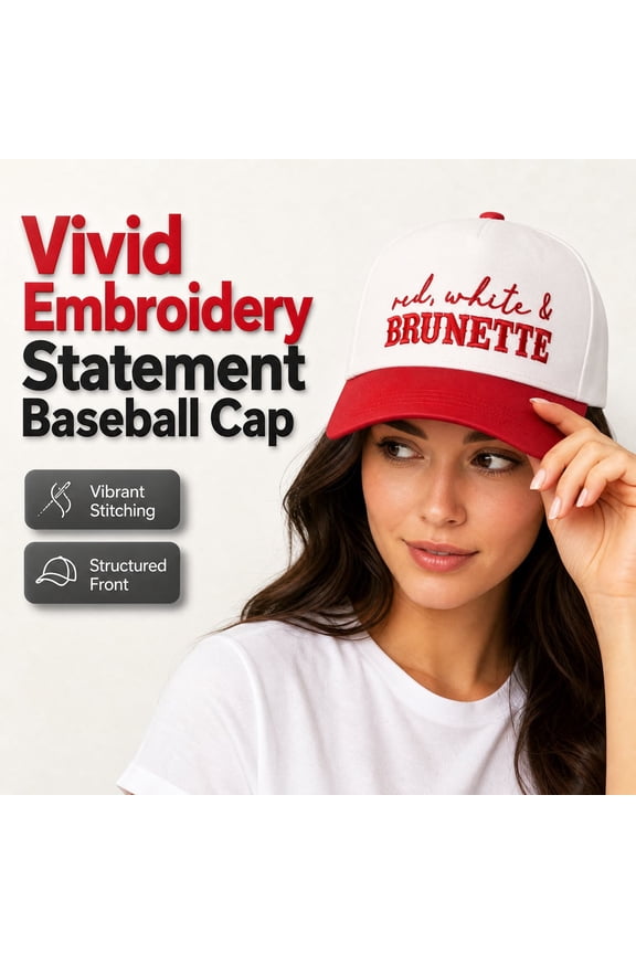 Washed Baseball Cap With Broken In Look, Curved Brim Vintage Soft Faded Finish Hat, Red