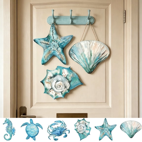 Roiihwy Wooden Beach Wall Hanging Decor Sign Beach Decorations for Bathroom Wall Decorations Summer Ocean Sign for Home Spring Summer Tropical Coastal(Ocean)
