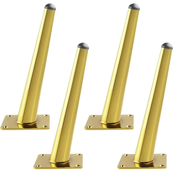Roiroiko 4pcs 8Inch Furniture Legs, Oblique Conical Metal Legs Matte Black Mid-Century Style Furniture Feet for Sofa Cabinet Table Chair Cupboard Couch Ottoman Home DIY Projects