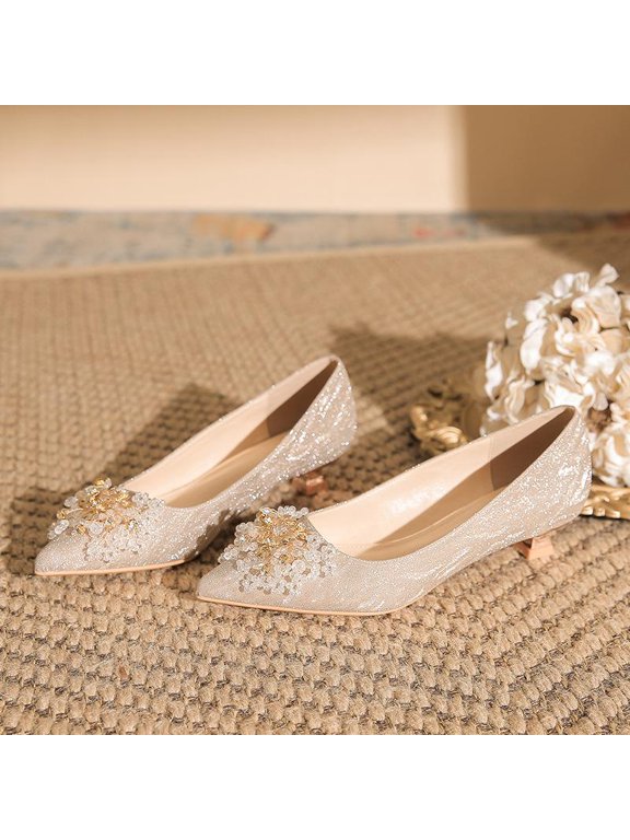 Women's Pumps, Champagne Gold, 3 cm heel option, Supplier Size 35