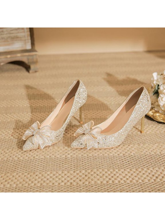 Women's Pumps, Champagne Gold, 8 cm heel option, Supplier Size 36