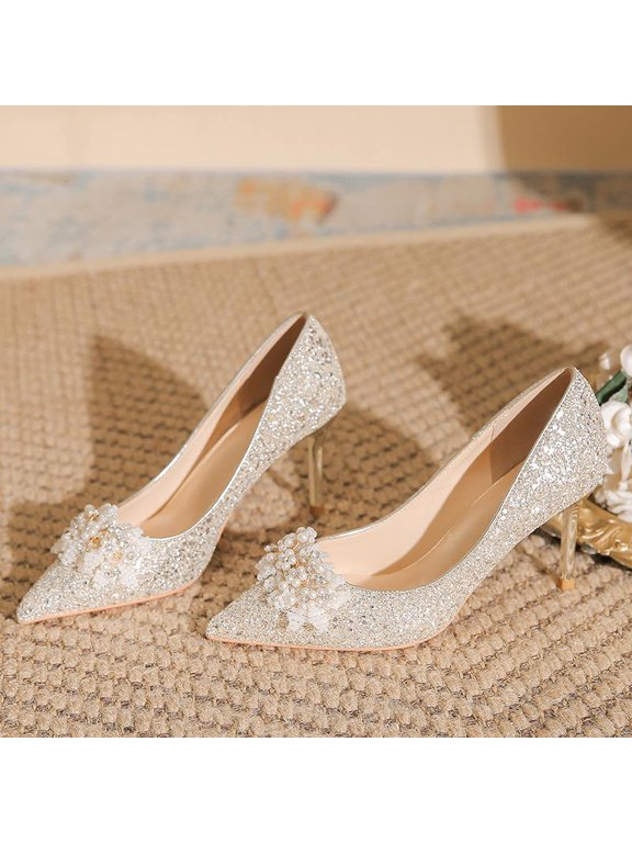 Women's Pumps, Champagne Gold, 8 cm heel option, Supplier Size 38